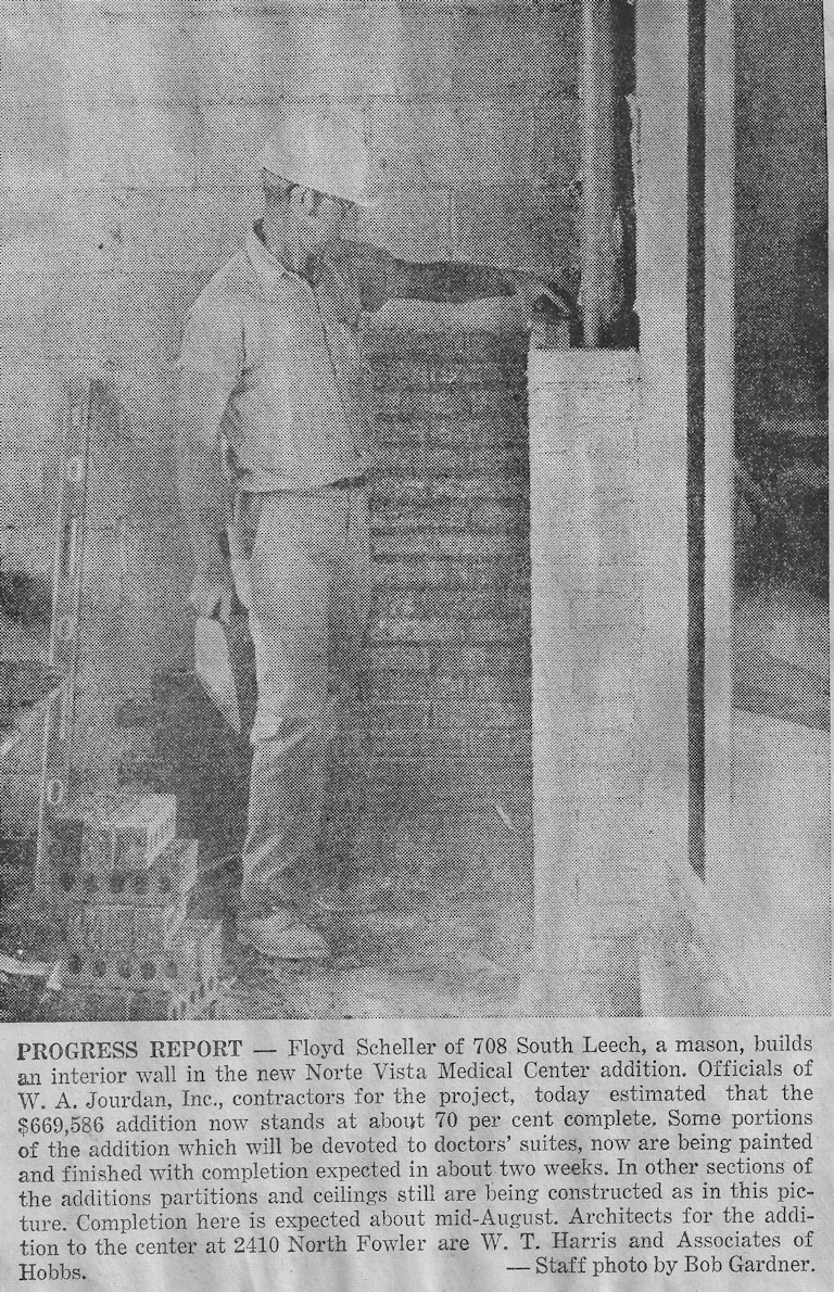 June 1973 and the walls are up.