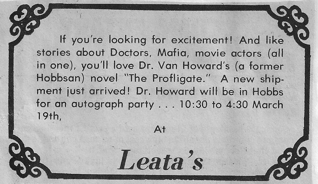 Dr. Howard discusses and signs book at Leta's.